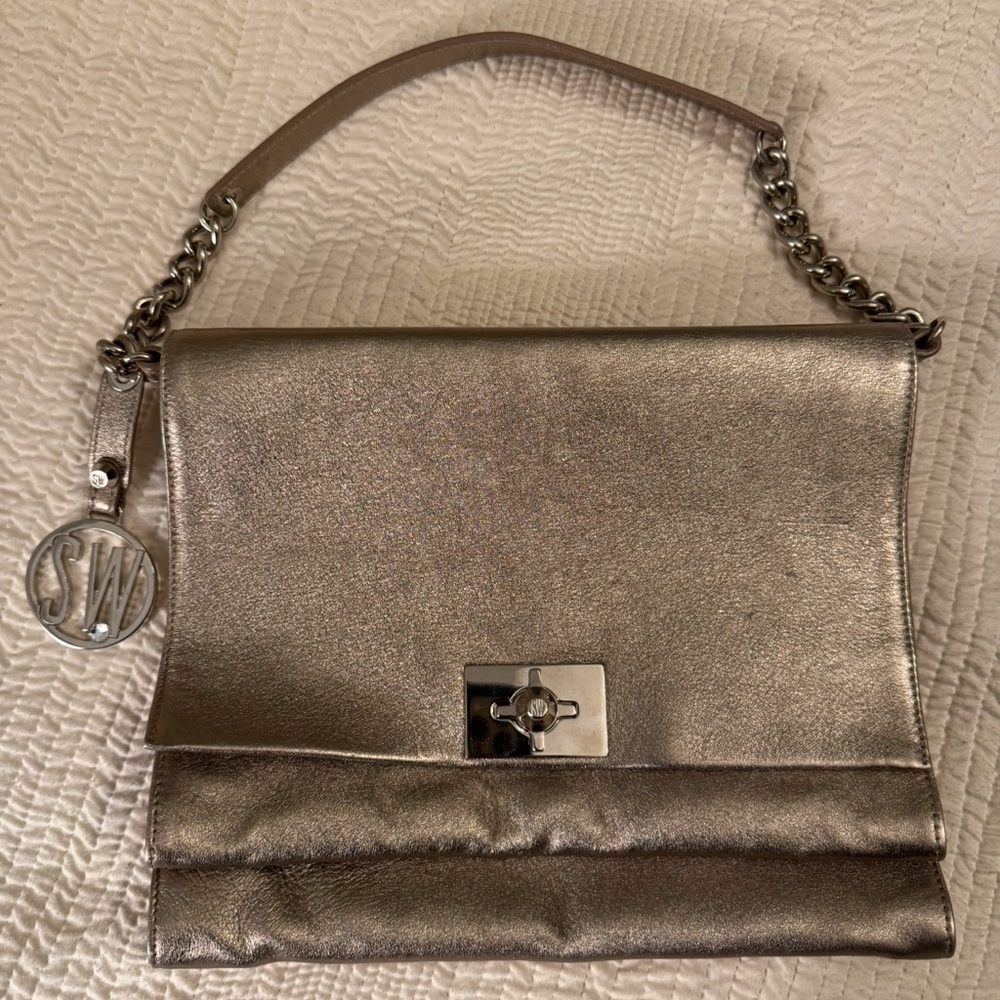 STUART WEITZMAN Metallic Shoulder Handbag / Clutch